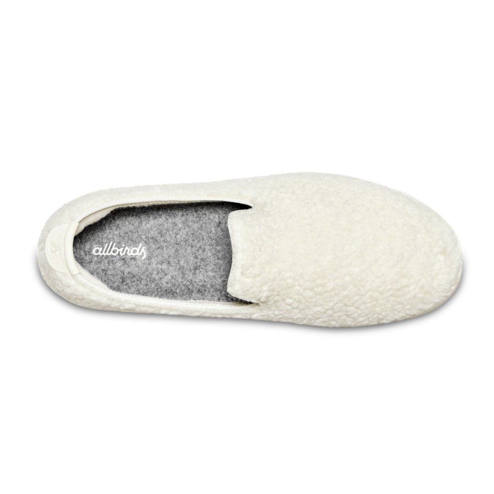 Allbirds Women\'s Slip-Ons White - Wool Lounger Fluffs - 24178NKRL